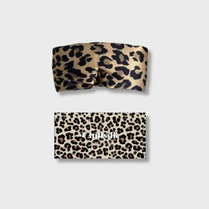 Bandeau de nuit en soie de mûrier - Motif léopard - Chillsilk